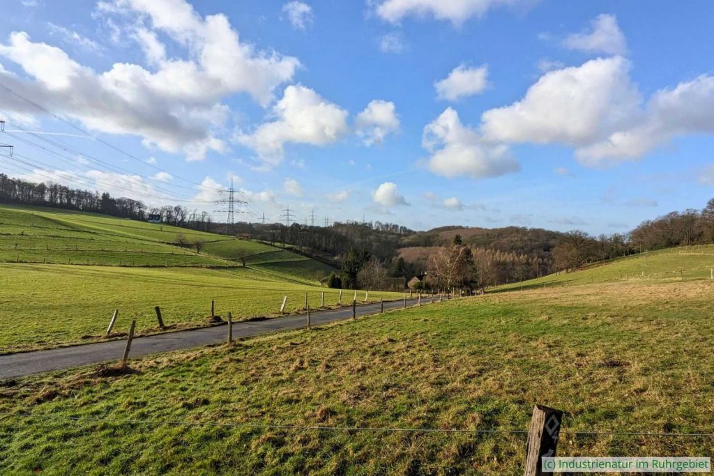 Im Essener Stadtteil Kupferdreh ist die Landschaft unverkennbar durch den Naturraum Bergisches Land geprägt, 01.02.2024