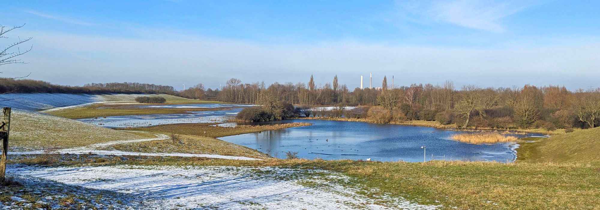 Bergsenkungsgewässer in der Rheinaue Walsum, 20.01.2024